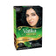 Refect Beauty Dabur Vatika natural black henna hair color box featuring a woman with shiny black hair and herbal leaves