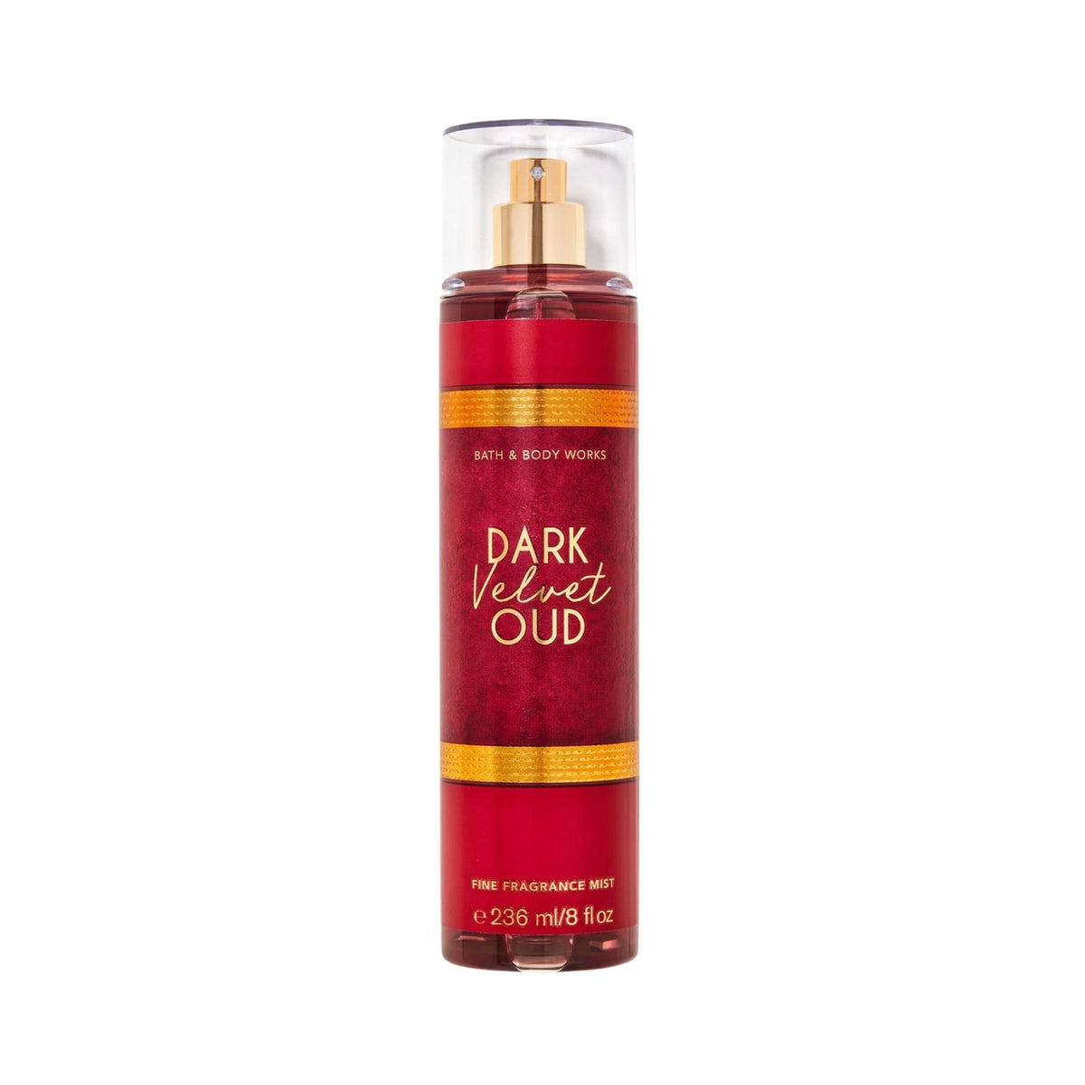 Refect Beauty Bath & Body Works Dark Velvet Oud fine fragrance mist in a red bottle with gold accents