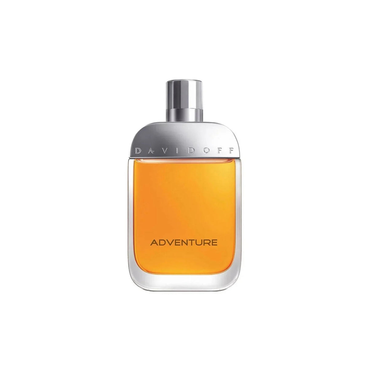 Refect Beauty Davidoff Adventure Eau de Toilette in a clear glass bottle with orange fragrance and silver cap