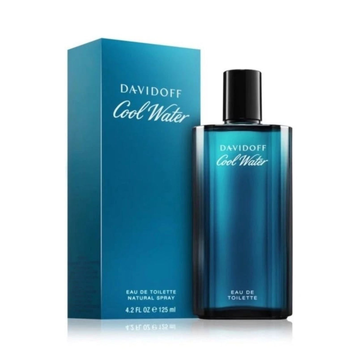 Refect Beauty Davidoff Cool Water Eau de Toilette in a blue glass bottle with matching box, a fresh aquatic fragrance.