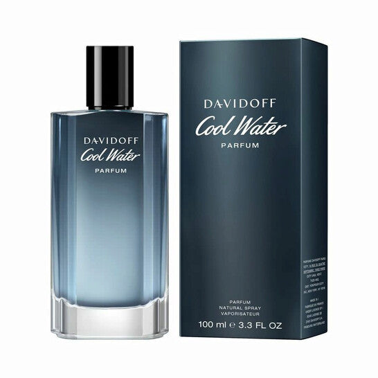 Refect Beauty Davidoff Cool Water Parfum bottle and box featuring a deep blue gradient design and aquatic fragrance