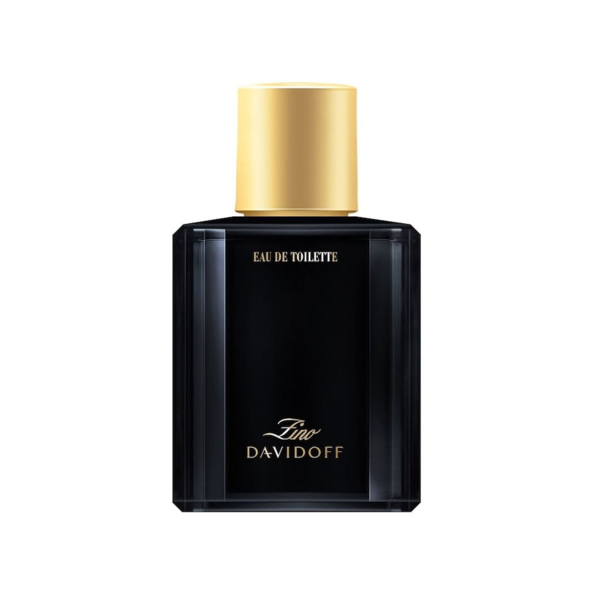 Refect Beauty Davidoff Zino Eau de Toilette in a sleek black glass bottle with a gold cap, woody aromatic fragrance.
