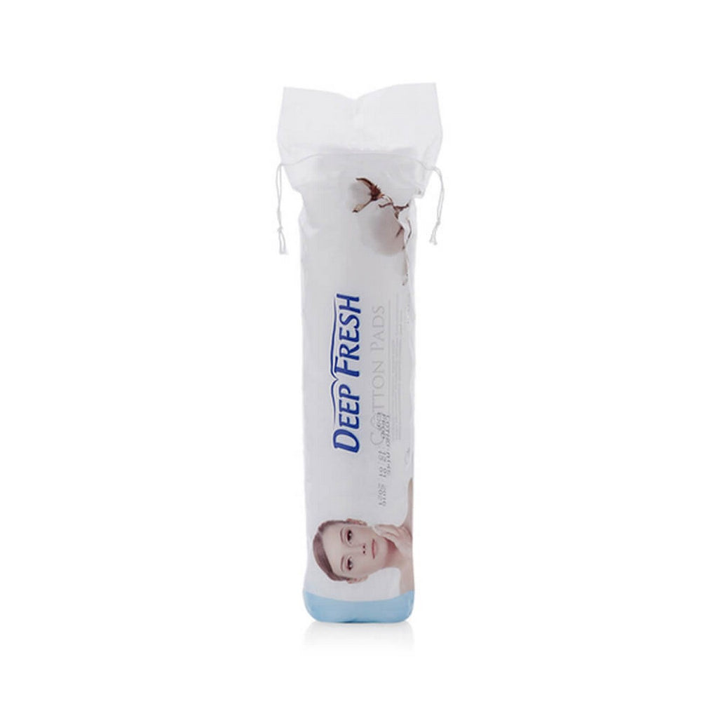 Refect Beauty Deep Fresh makeup removing cotton pads in a white drawstring bag for gentle daily skincare.