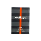 Refect Beauty Deomania Melizza Eau de Parfum 100ml bottle in a black and grey striped box with a vertical orange line.