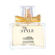 Refect Beauty Deomania My Style Eau de Parfum in a clear glass bottle with a gold bow accent for women