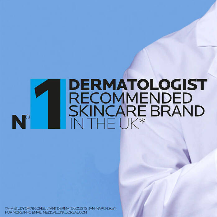 Refect Beauty promotional graphic for La Roche-Posay, the number one dermatologist recommended skincare brand in the UK.