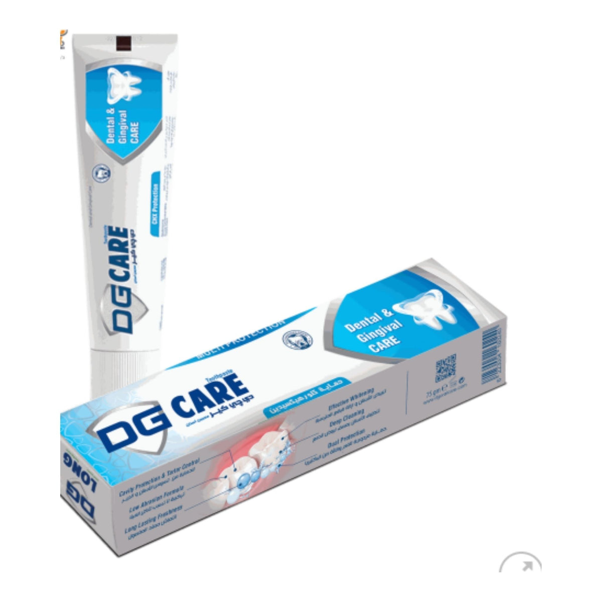 Refect Beauty DG Care dental and gum care toothpaste tube and box for daily oral hygiene and cavity protection