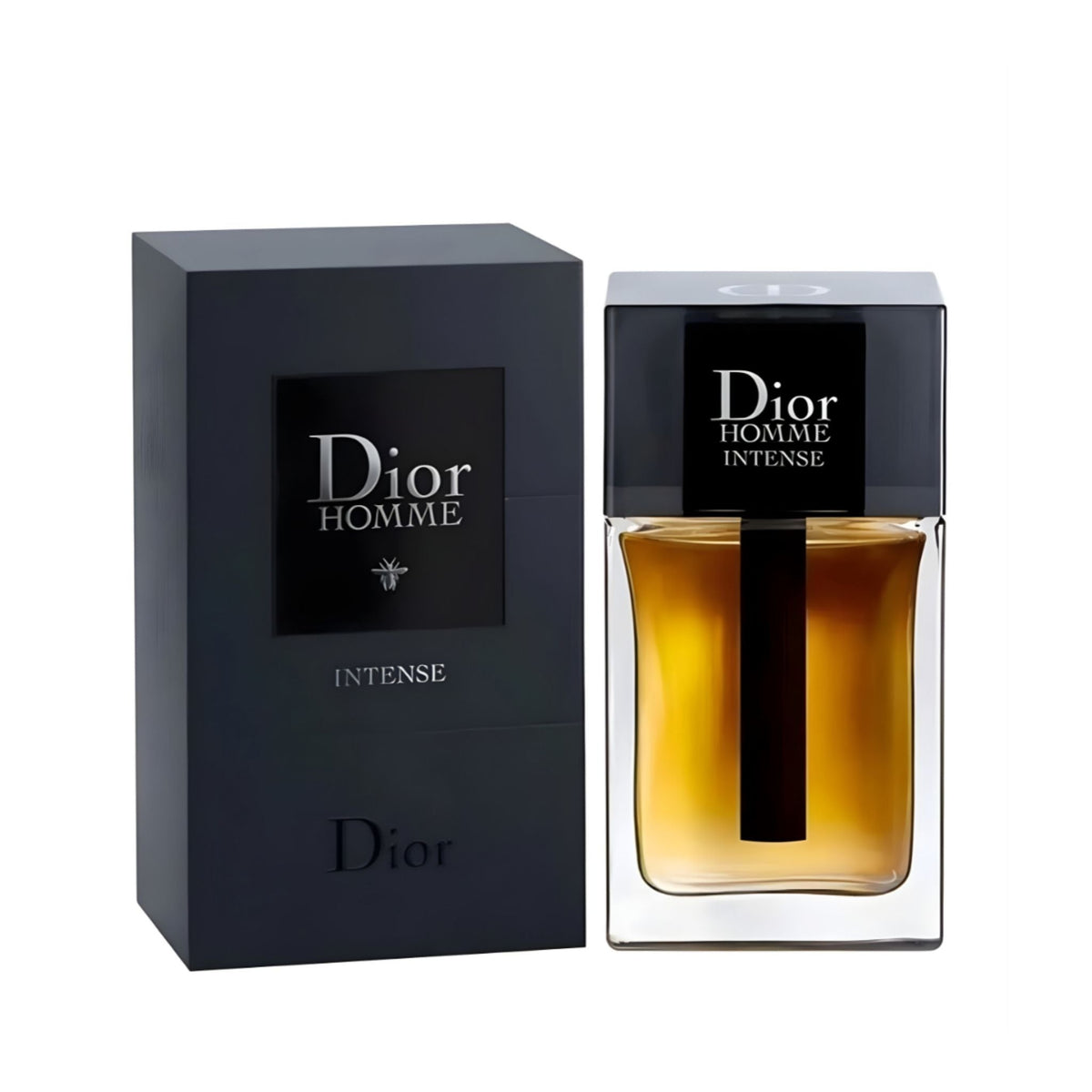 Refect Beauty Dior Homme Intense Eau de Parfum bottle and dark grey box featuring a sophisticated woody floral scent