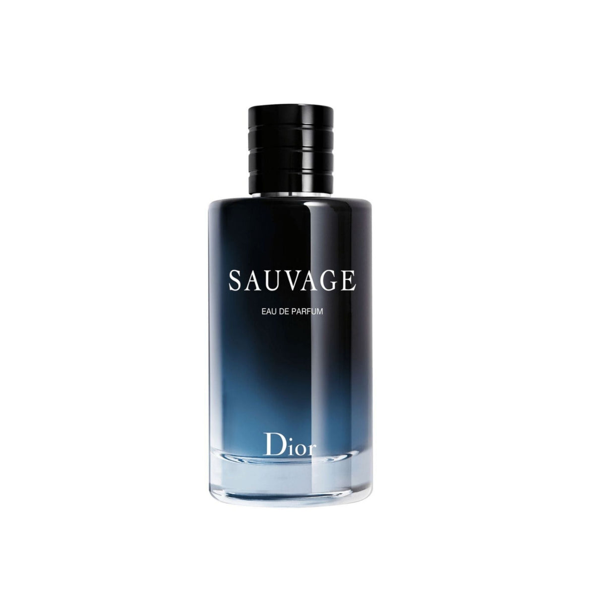 Refect Beauty Dior Sauvage Eau de Parfum in a sleek dark blue glass bottle with a black cap