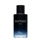 Refect Beauty Dior Sauvage Parfum bottle featuring a deep blue gradient glass design and black cap