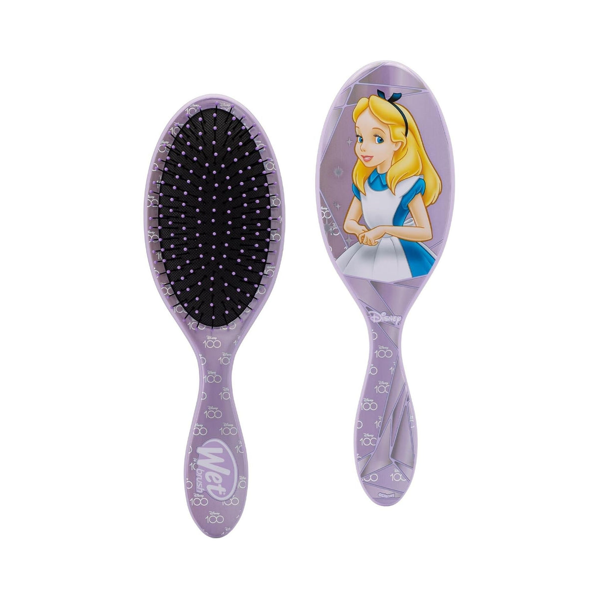 Refect Beauty Wet Brush Disney 100 Alice detangler hairbrush with purple handle and flexible IntelliFlex bristles