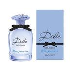 Refect Beauty Dolce & Gabbana Dolce Blue Jasmine perfume bottle with a flower cap and matching blue box packaging.