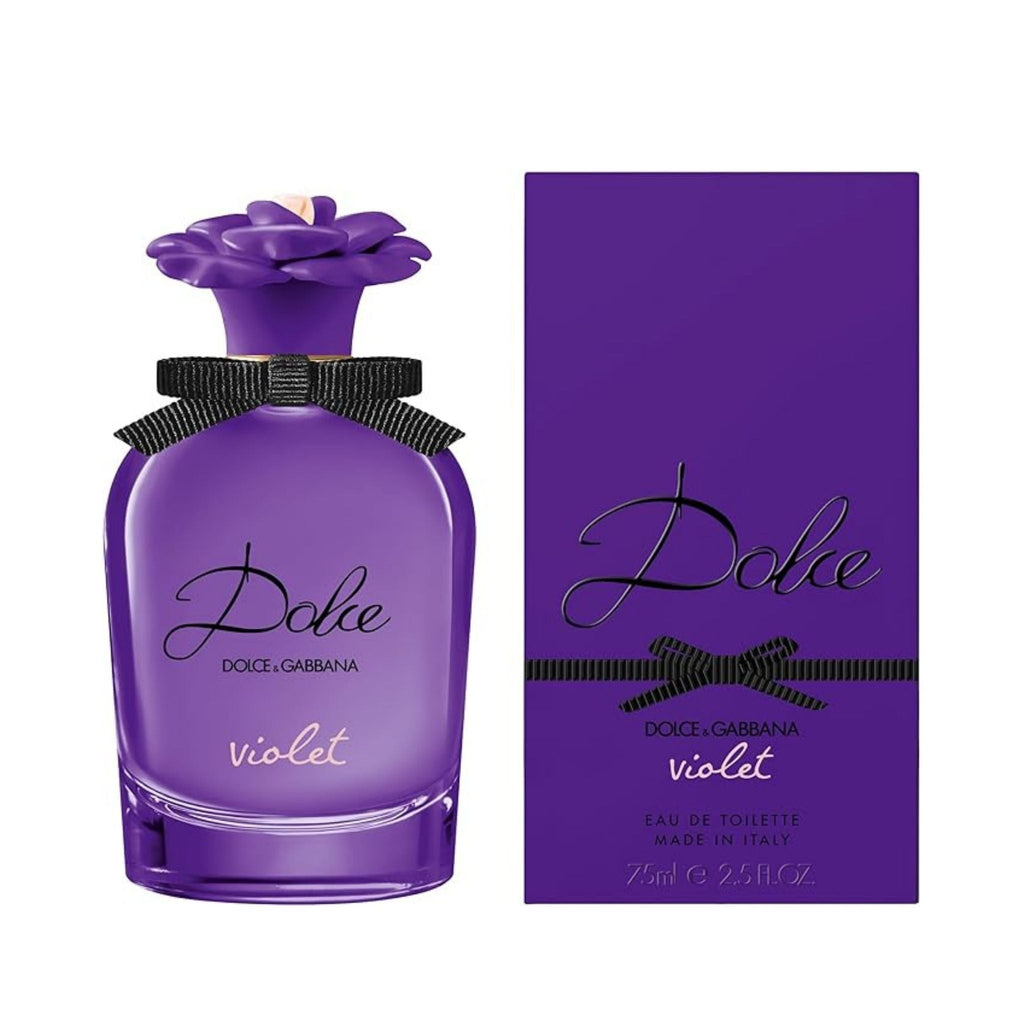 Refect Beauty Dolce & Gabbana Dolce Violet Eau de Toilette perfume bottle with violet flower cap and matching box