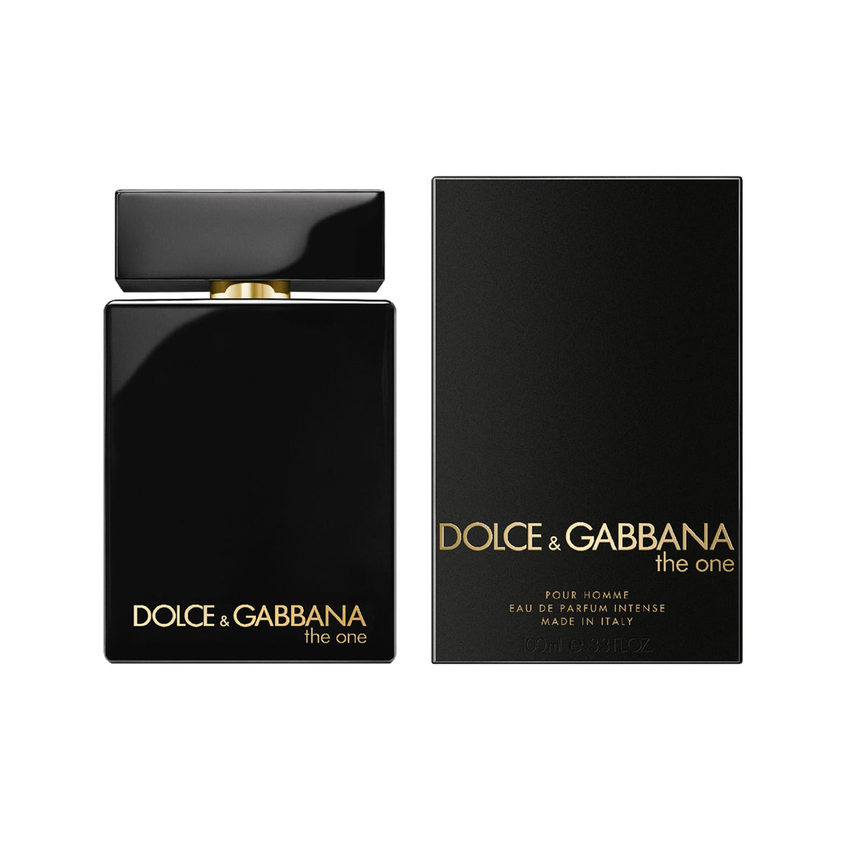 Refect Beauty Dolce & Gabbana The One Eau de Parfum Intense bottle and black box packaging for men