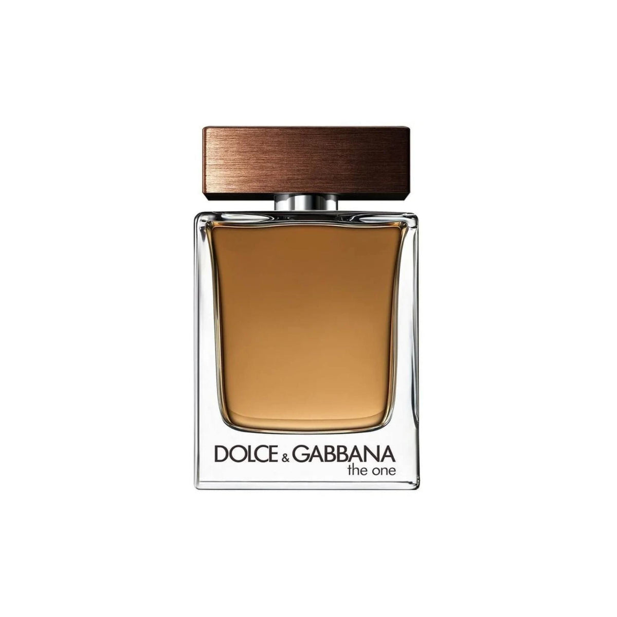 Refect Beauty Dolce & Gabbana The One for Men Eau de Toilette in a rectangular glass bottle with a dark wood cap.