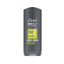 Refect Beauty Dove Men+Care Active Fresh shower gel bottle with a grey container and lime green accent label.