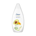 Refect Beauty Dove Nourishing Secrets body wash with avocado oil and calendula extract in a white bottle