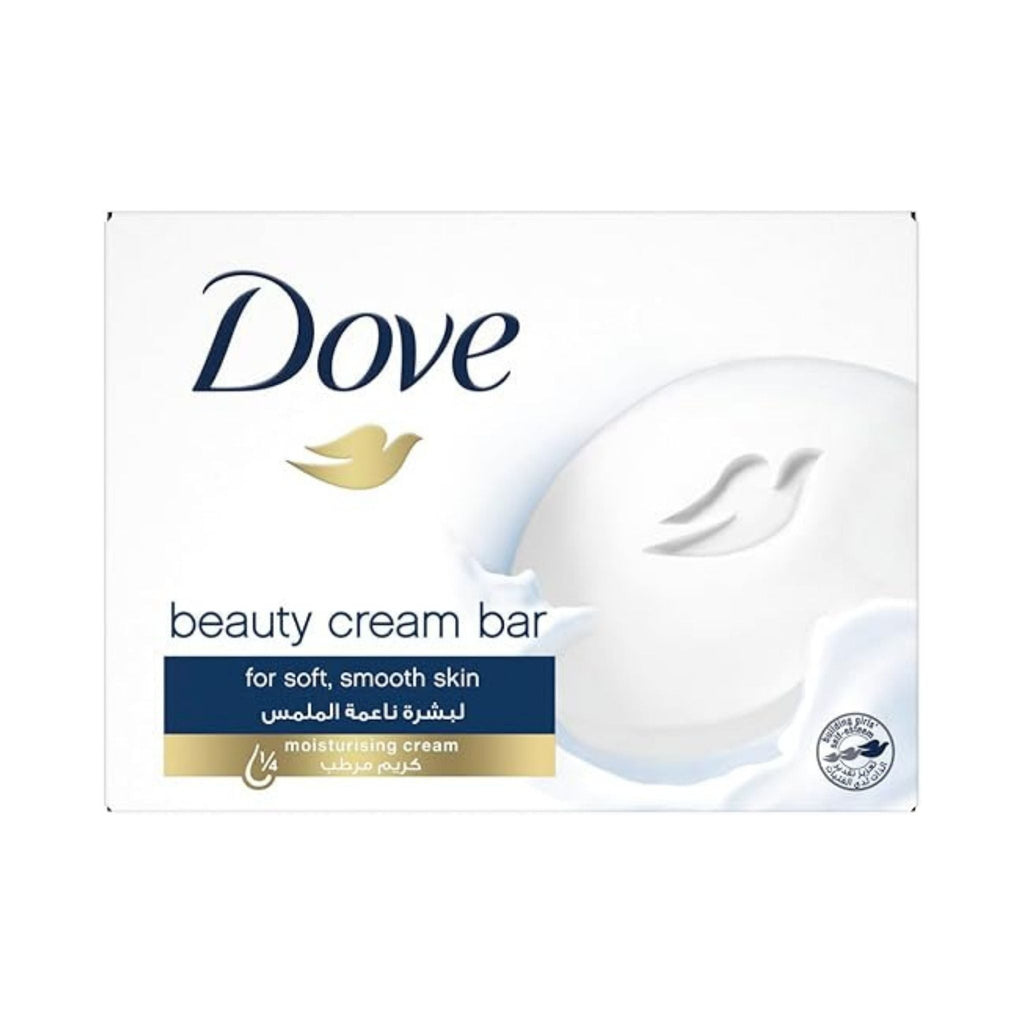 Refect Beauty Dove white beauty cream bar soap in its classic rectangular packaging for soft and smooth skin