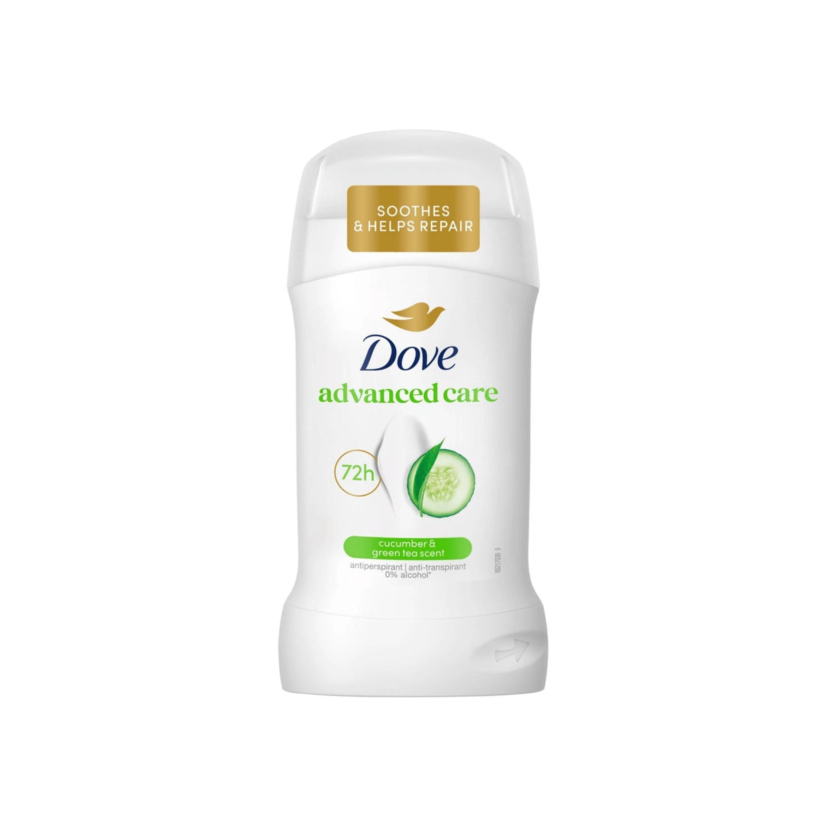 Refect Beauty Dove Advanced Care cucumber and green tea scent antiperspirant stick for 72-hour odor protection