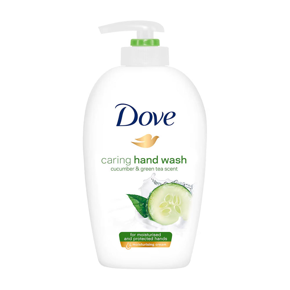 Refect Beauty Dove Go Fresh cucumber and green tea moisturizing hand wash in a white pump bottle
