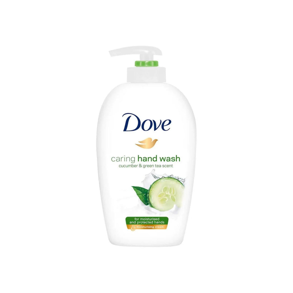 Refect Beauty Dove Go Fresh cucumber and green tea moisturizing hand wash in a white pump bottle