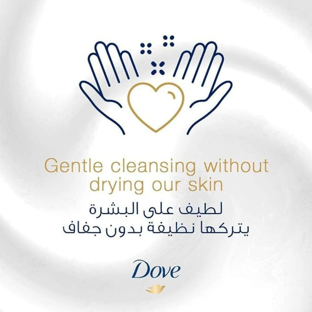 Refect Beauty Dove handwash graphic with heart and hand icon, promoting gentle cleansing for soft, hydrated skin.