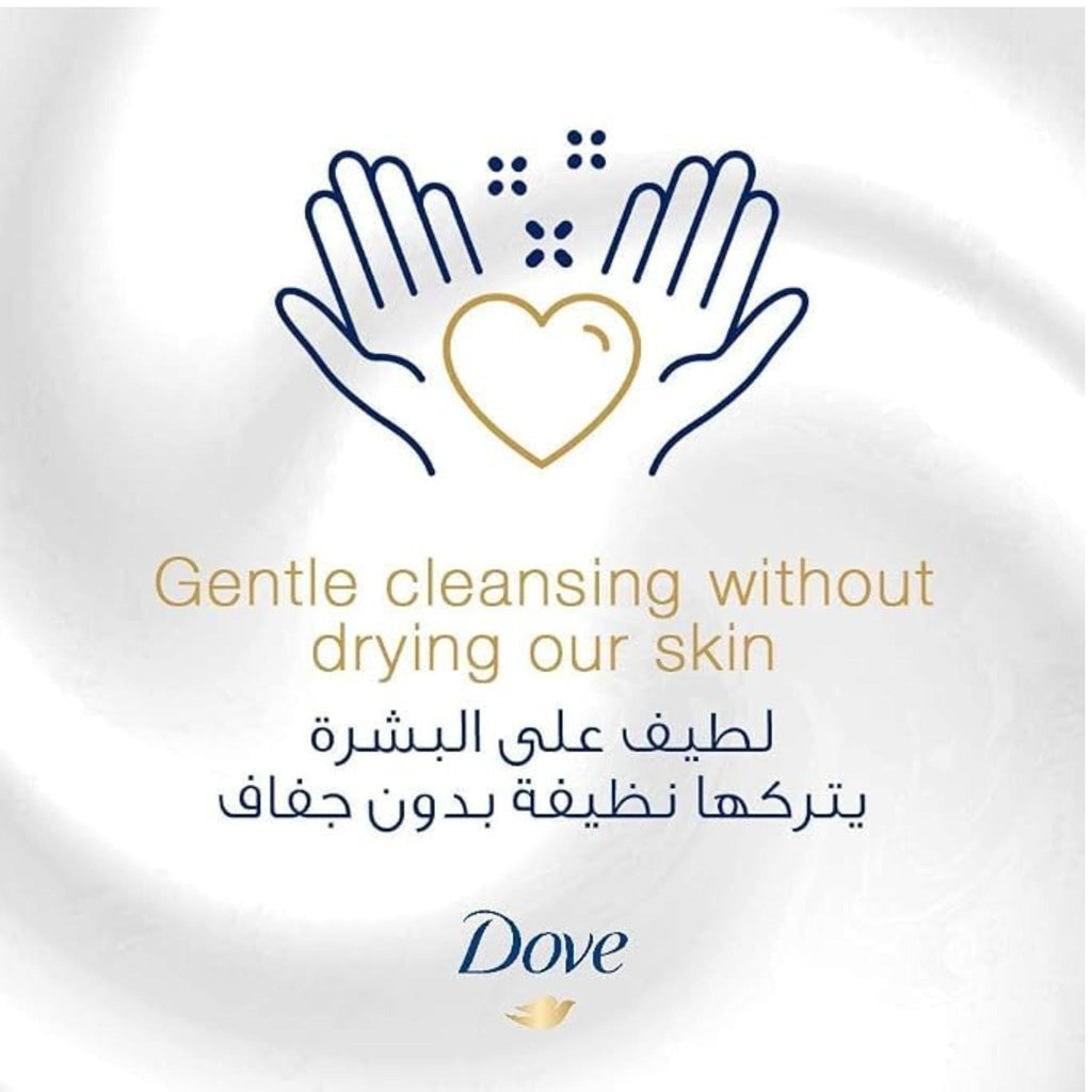 Refect Beauty Dove Care & Protect handwash graphic featuring a heart and hands icon with gentle cleansing text