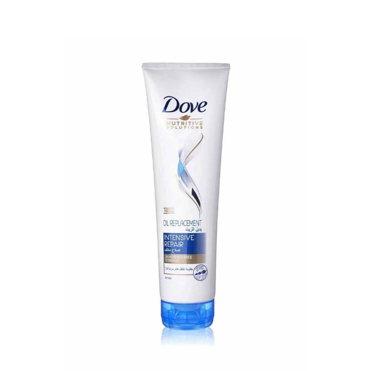 Refect Beauty Dove Intensive Repair Oil Replacement hair treatment cream in a white tube with a blue cap.
