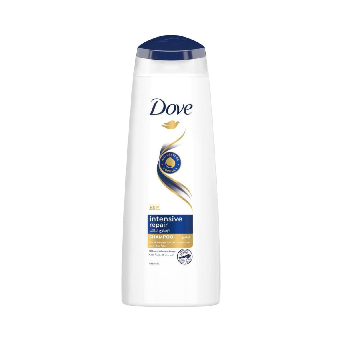 Refect Beauty Dove Intensive Repair Shampoo bottle for damaged hair with Bio-Restore formula in white packaging