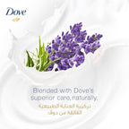 Refect Beauty Dove Thickening Ritual shampoo featuring fresh lavender flowers and rosemary sprigs in a milk splash