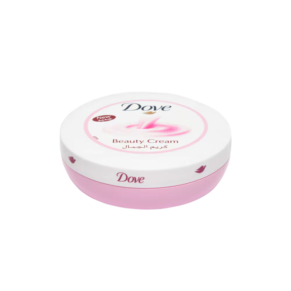 Refect Beauty Dove Beauty Cream moisturizing face and body cream in a round white and pink jar