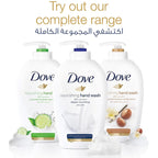 Refect Beauty Dove Care & Protect hand wash range featuring cucumber, deeply nourishing, and shea butter scents.