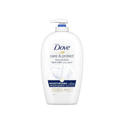 Refect Beauty Dove Care and Protect moisturizing hand wash in a white pump bottle with a splash of milk graphic