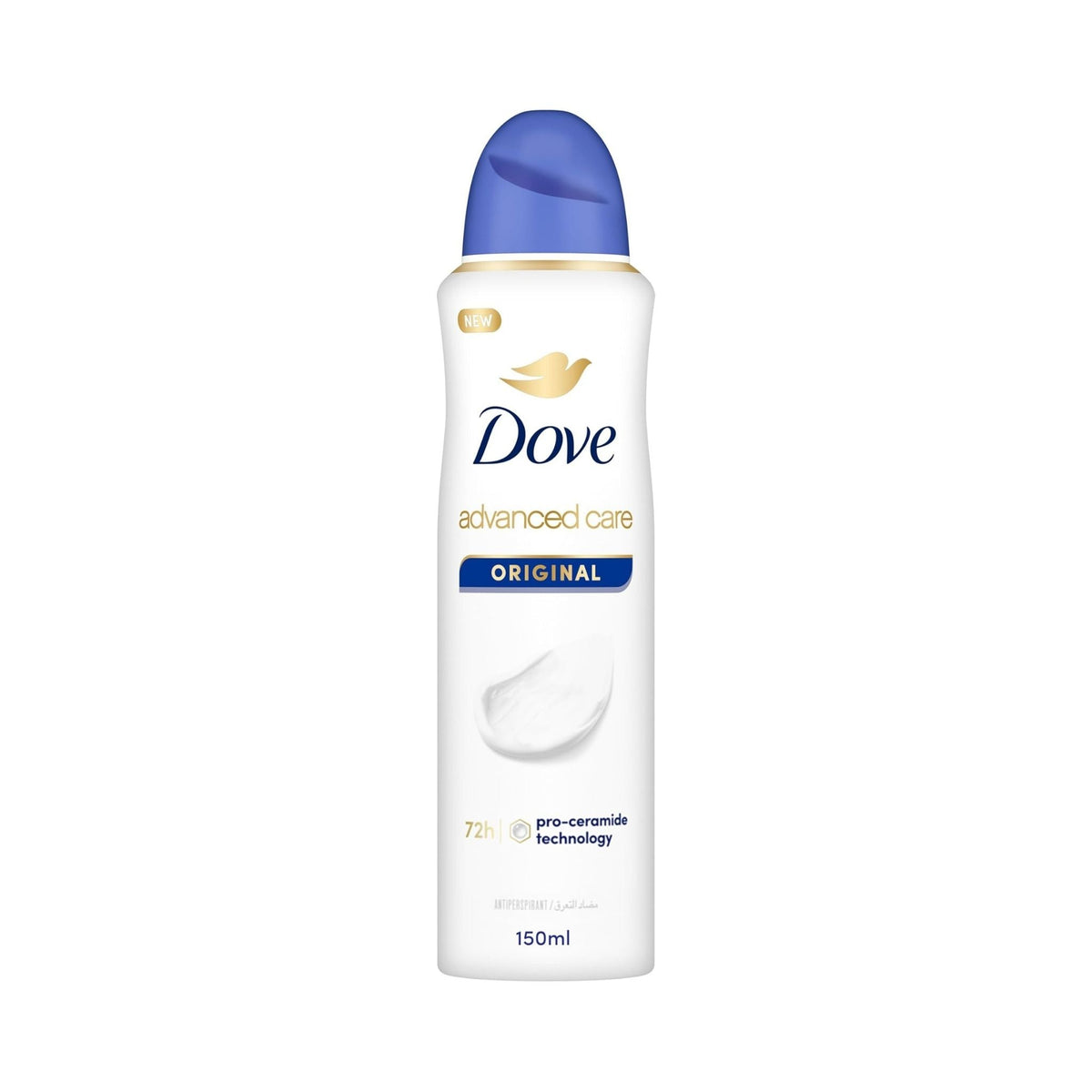 Refect Beauty Dove Original antiperspirant deodorant spray in a white 150ml can with a blue cap for daily protection.