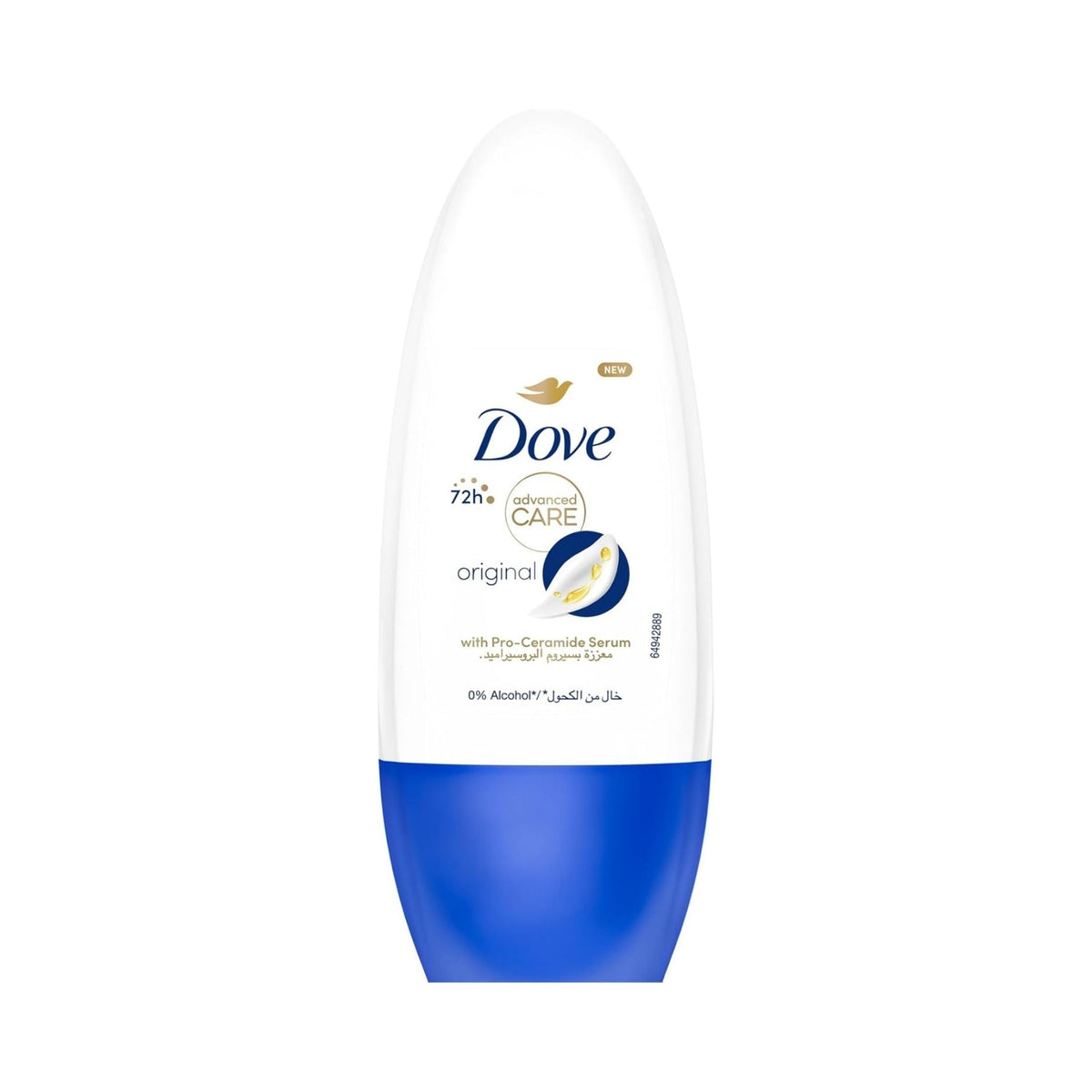 Refect Beauty Dove Go Fresh Advanced Care 72H Original Scent roll-on deodorant with moisturizing pro-ceramide serum