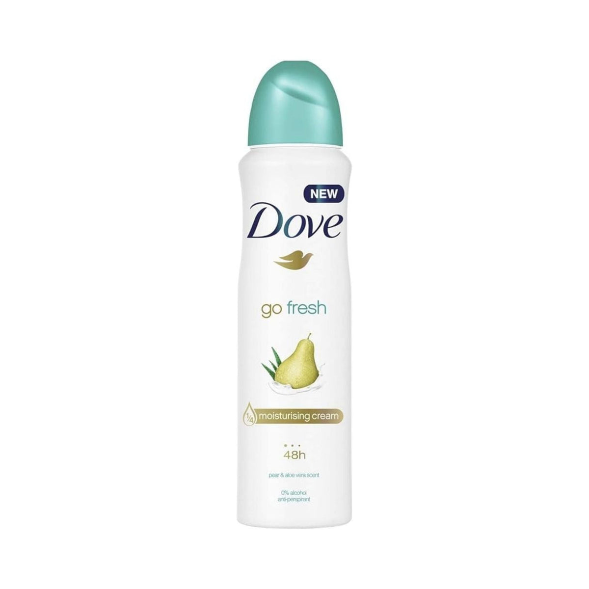 Refect Beauty Dove Go Fresh pear and aloe vera antiperspirant deodorant spray can with 48-hour protection