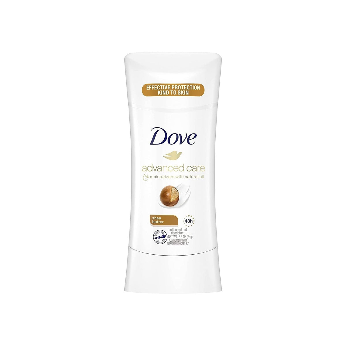 Refect Beauty Dove Advanced Care Shea Butter antiperspirant deodorant stick for smooth and moisturized underarm skin