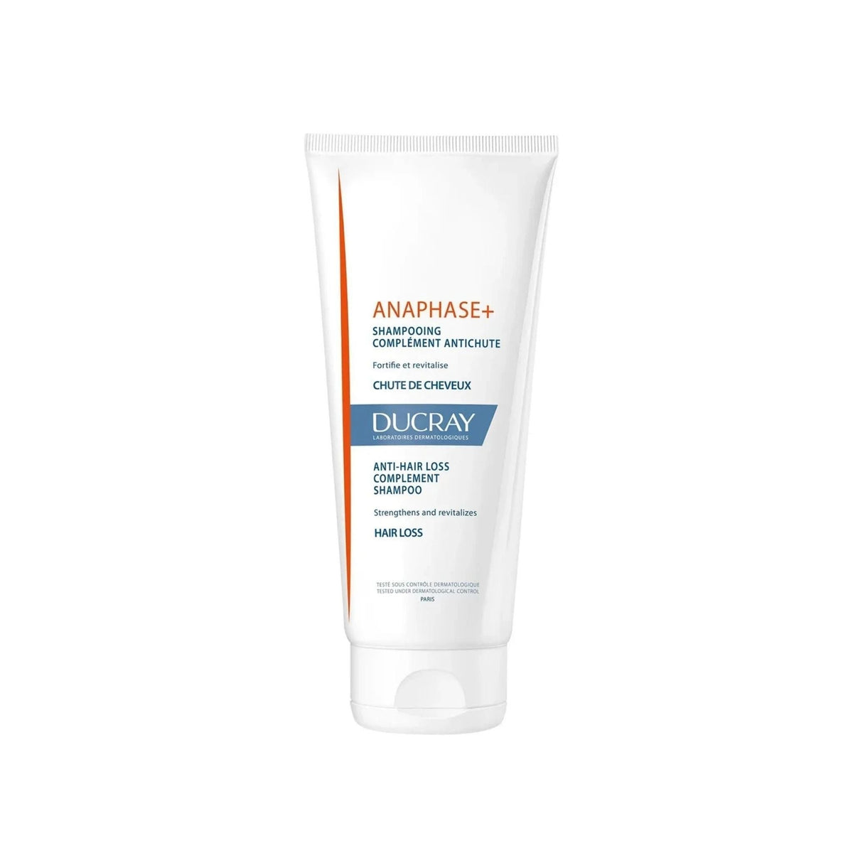 Refect Beauty Ducray Anaphase+ anti-hair loss fortifying shampoo in a white squeeze tube for hair growth support