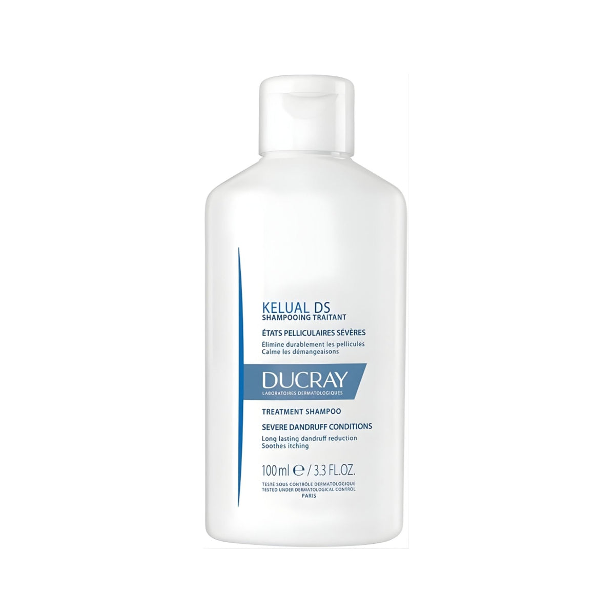 Refect Beauty Ducray Kelual DS treatment shampoo bottle for severe dandruff relief and itchy scalp care