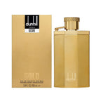 Refect Beauty Dunhill Desire Gold Eau de Toilette for men in a metallic gold bottle with matching box packaging.