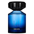 Refect Beauty Dunhill Driven Blue Eau de Toilette in a sleek blue glass bottle with a faceted black cap.