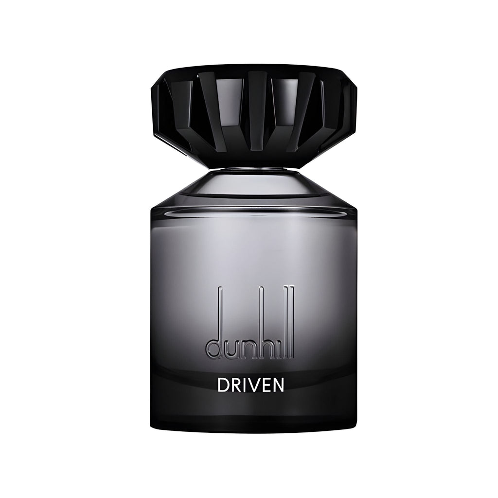 Refect Beauty Dunhill Driven Eau de Parfum for men in a sleek black glass bottle with a unique faceted cap