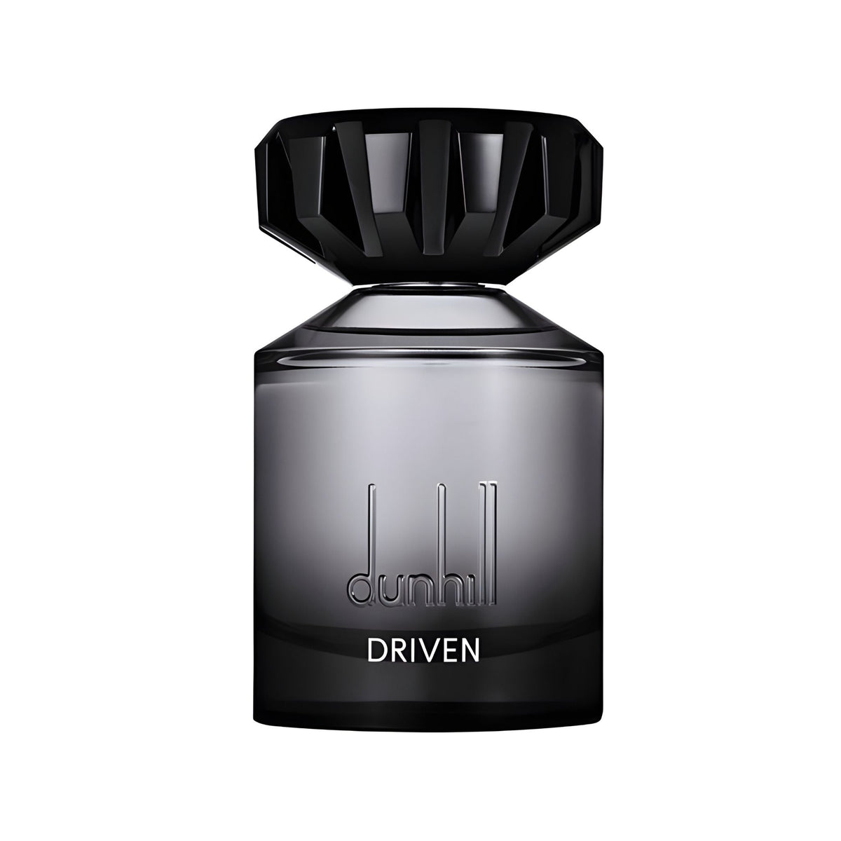 Refect Beauty Dunhill Driven Eau de Parfum for men in a sleek black glass bottle with a unique faceted cap