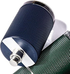 Refect Beauty Dunhill Icon Racing Blue Eau de Parfum in a textured navy blue cylindrical bottle with silver accents.