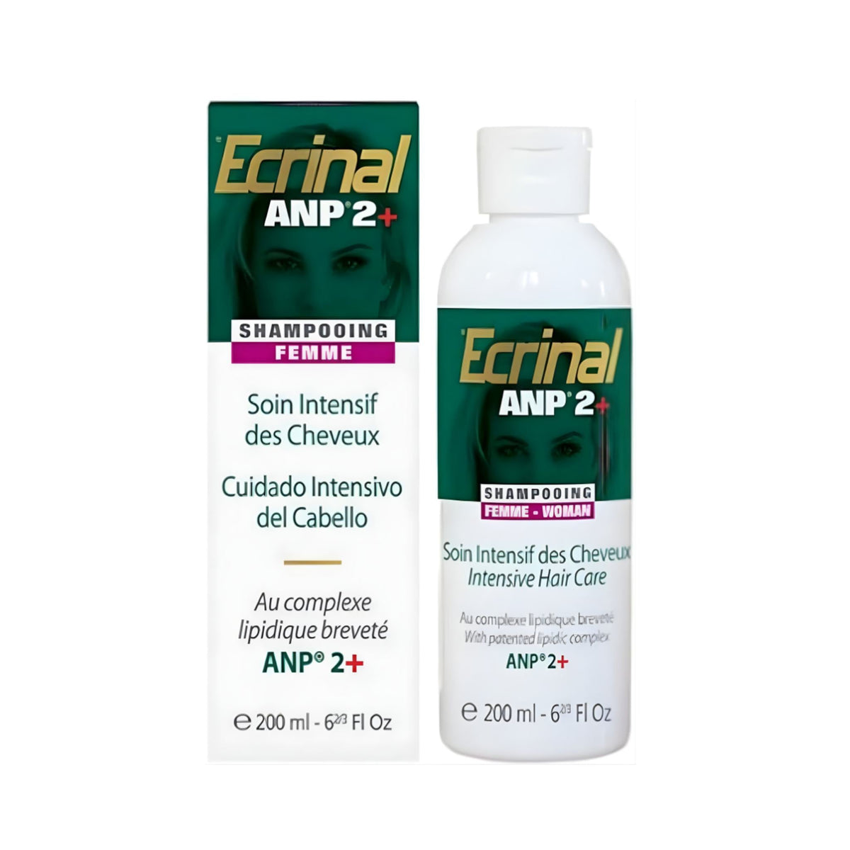 Refect Beauty Ecrinal ANP 2+ Intensive Hair Care Shampoo bottle and box for strengthening weak and brittle hair