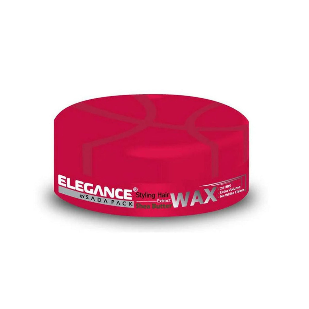 Refect Beauty Elegance Shea Butter Hair Wax in a round red container for flexible styling and natural finish.