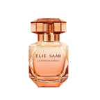 Refect Beauty Elie Saab Le Parfum Absolu eau de parfum in a faceted amber glass bottle with a metallic rose gold cap.