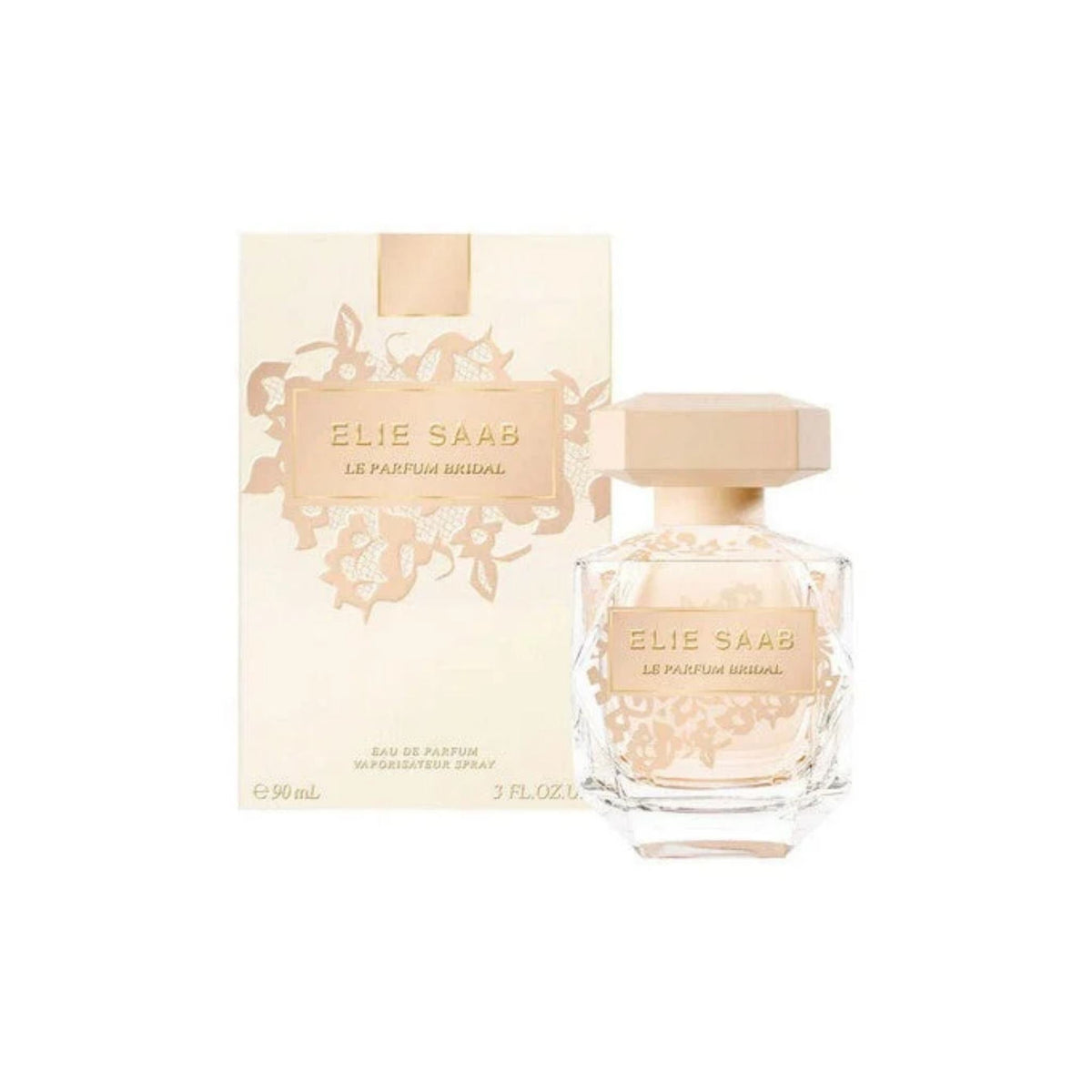 Refect Beauty Elie Saab Le Parfum Bridal eau de parfum bottle and box with elegant floral lace design