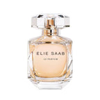 Refect Beauty Elie Saab Le Parfum Eau de Parfum in a faceted glass bottle with a crystal-like cap and golden liquid.