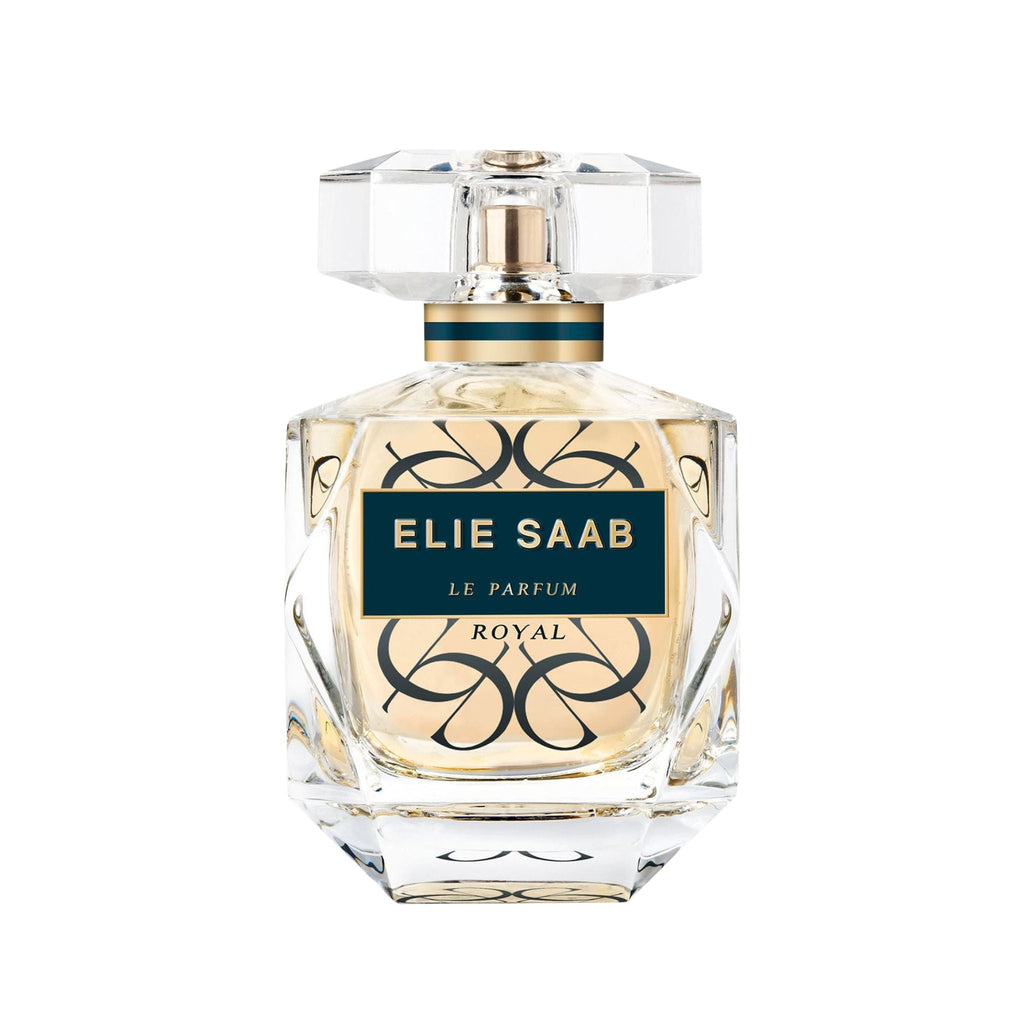 Refect Beauty Elie Saab Le Parfum Royal eau de parfum in a faceted glass bottle with a dark blue label.